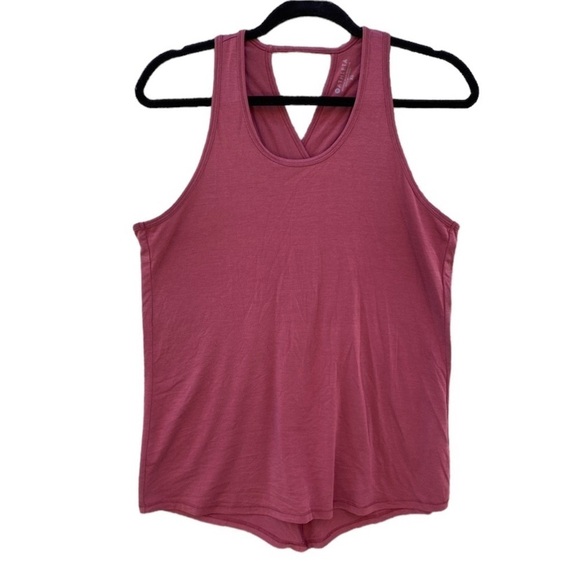 Athleta True Essence Tie Twist Back Mauve Blush Pink Athletic Tank Sz XS - Picture 1 of 7